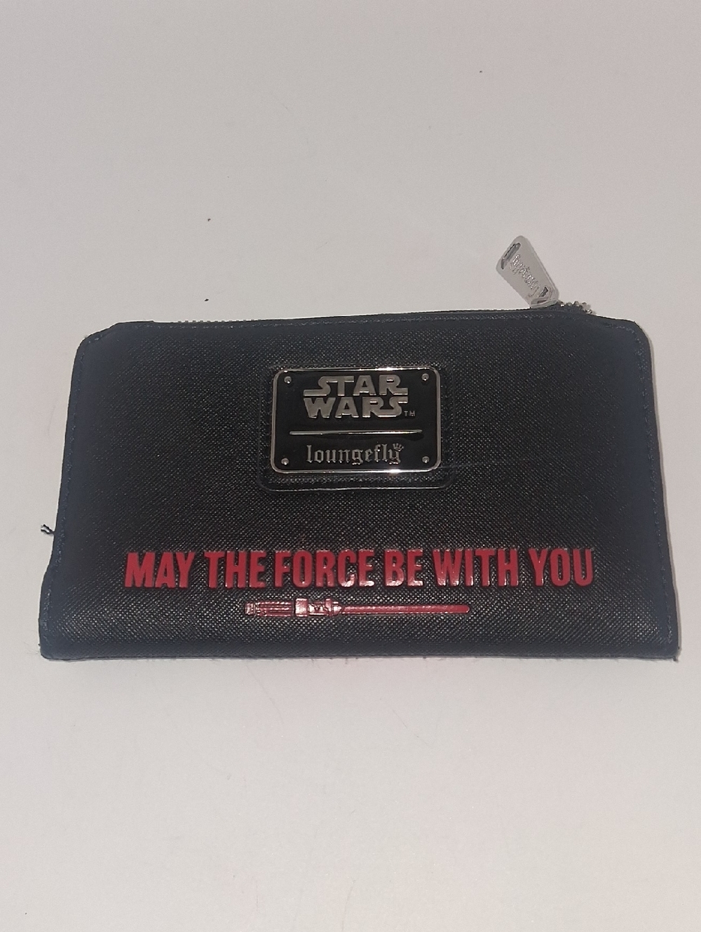 Loungefly Black Wallet with Red Star Wars Quote